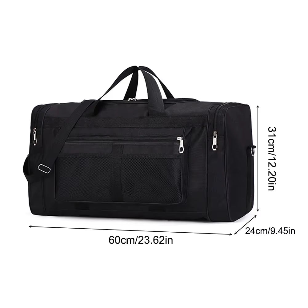 Oxford Dry Wet Separation Bags Large Capacity Portable Gym Bags Multifunctional Wear-Resistant Side Zippers for Travel Swimming