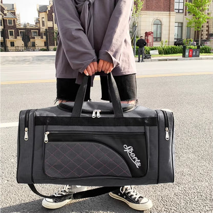 Oxford Dry Wet Separation Bags Large Capacity Portable Gym Bags Multifunctional Wear-Resistant Side Zippers for Travel Swimming