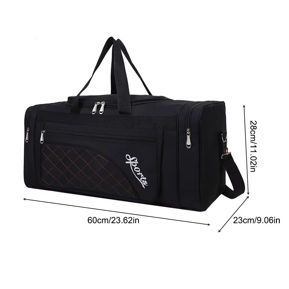 Oxford Dry Wet Separation Bags Large Capacity Portable Gym Bags Multifunctional Wear-Resistant Side Zippers for Travel Swimming