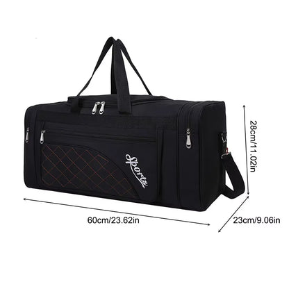 Oxford Dry Wet Separation Bags Large Capacity Portable Gym Bags Multifunctional Wear-Resistant Side Zippers for Travel Swimming