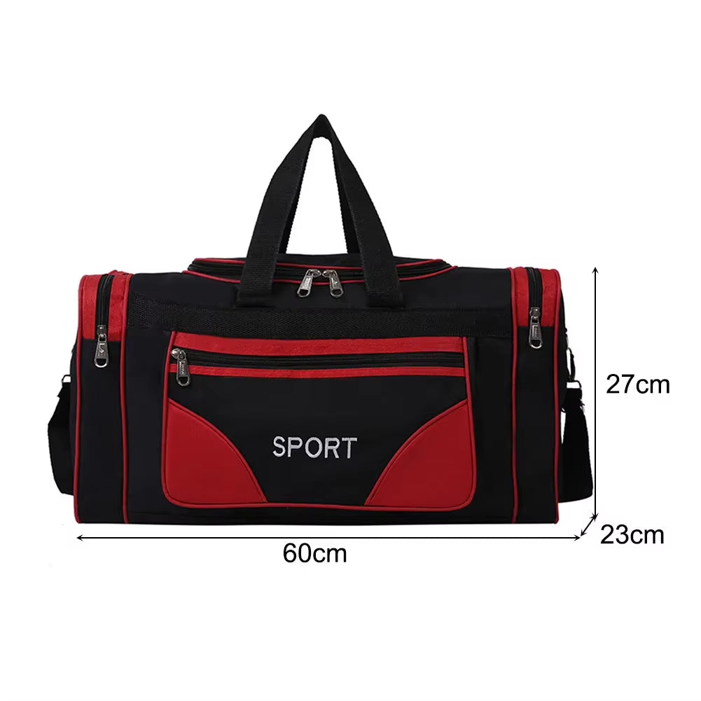 Oxford Dry Wet Separation Bags Large Capacity Portable Gym Bags Multifunctional Wear-Resistant Side Zippers for Travel Swimming